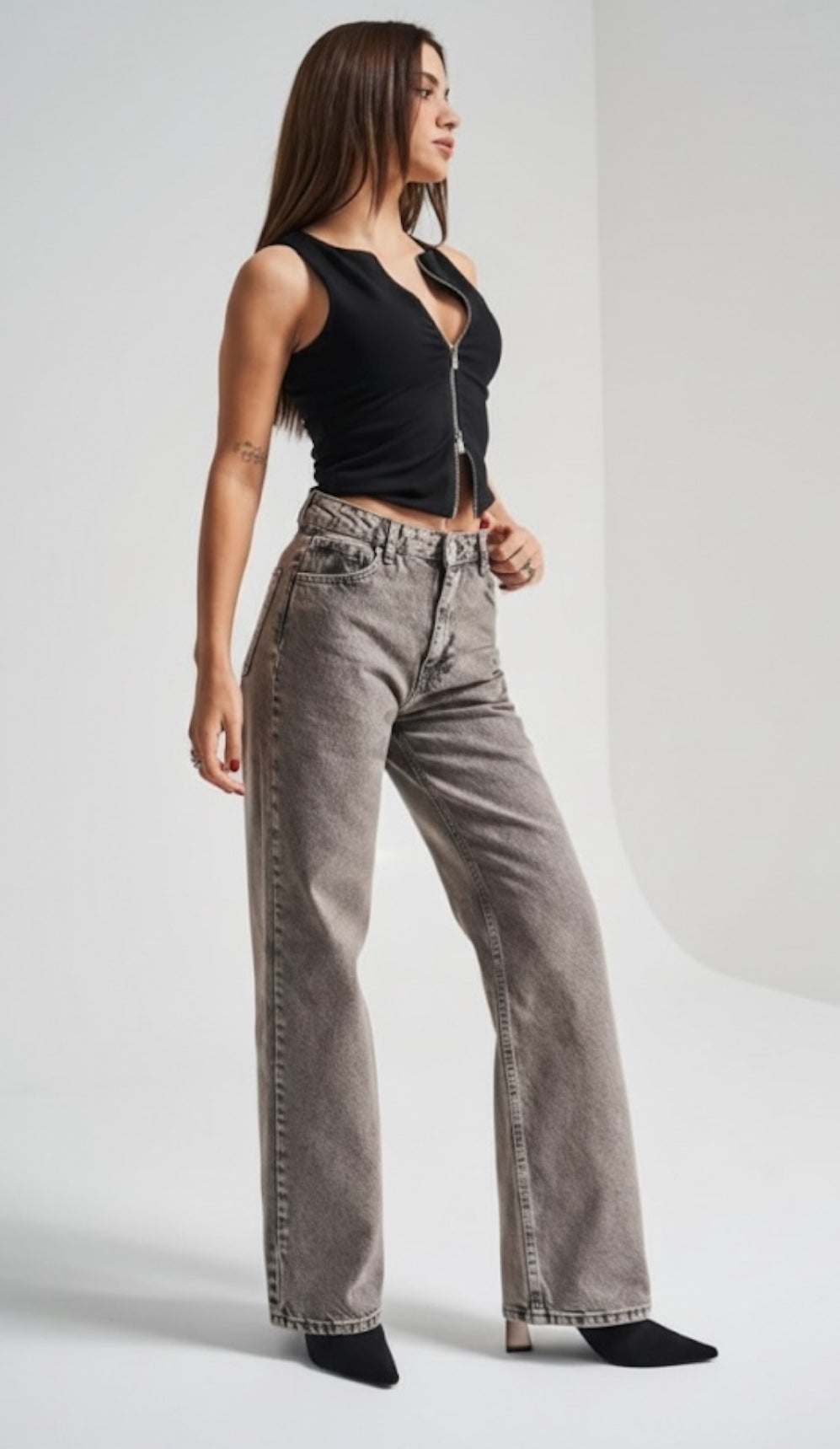 The Greige Straight Jeans