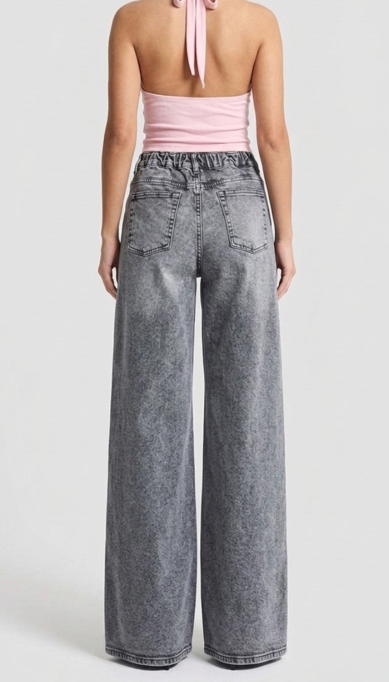 Vintro Signature Palazzo Jeans – Elastic Waist (4 Colors)