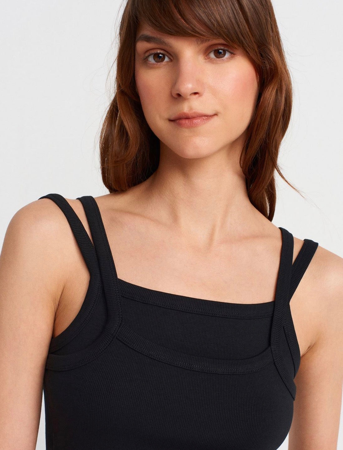 Contour Strap Ribbed Top – Sculpt Fit Essential