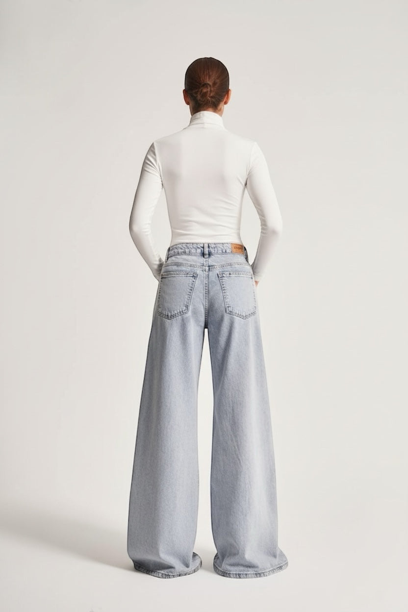 Double Stripe Zip Denim
