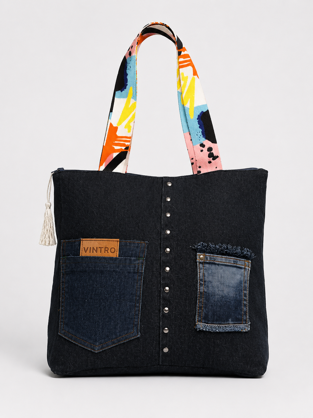 VINTRO Pop Denim Tote