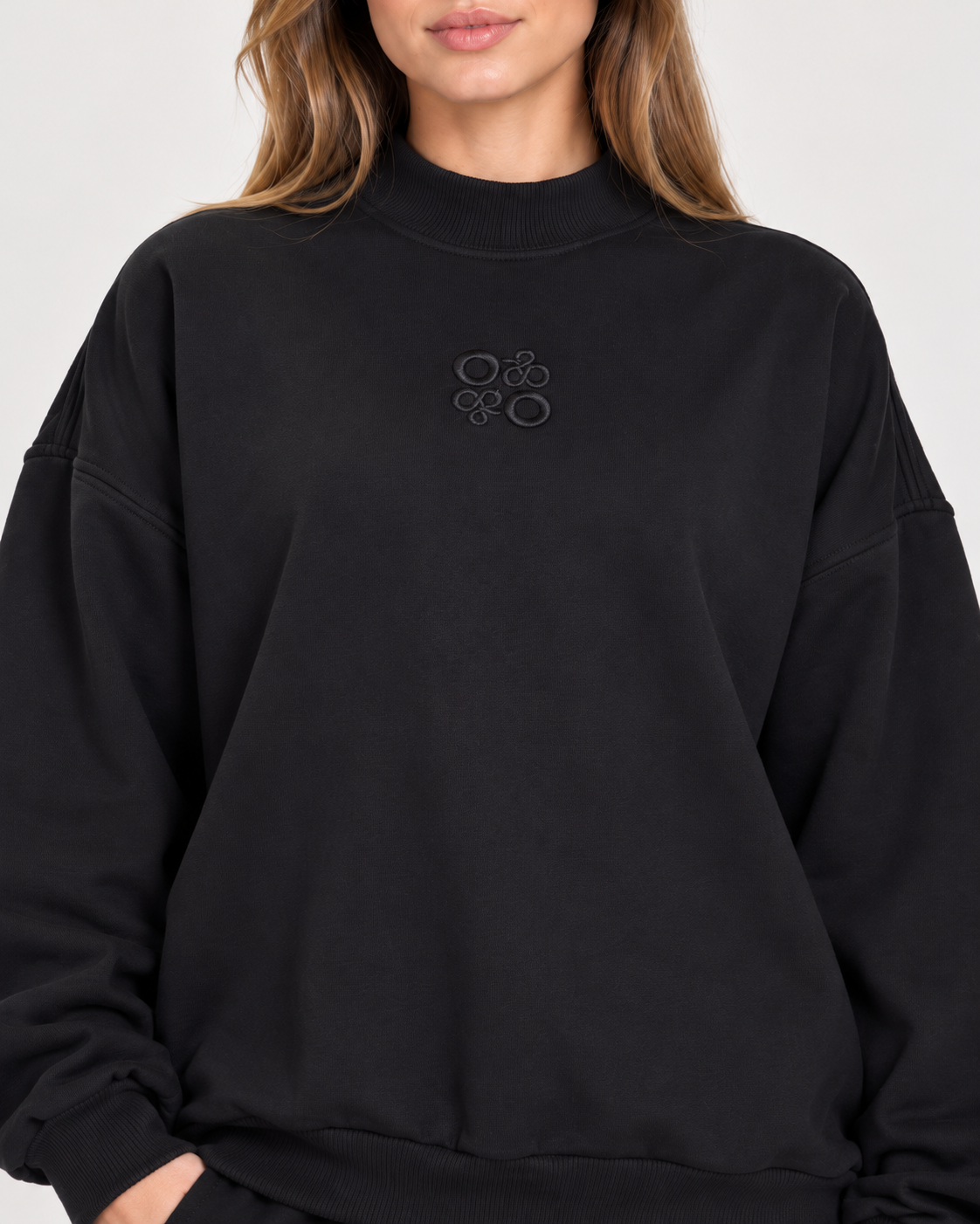Monochrome Embroidered Sweatshirt
