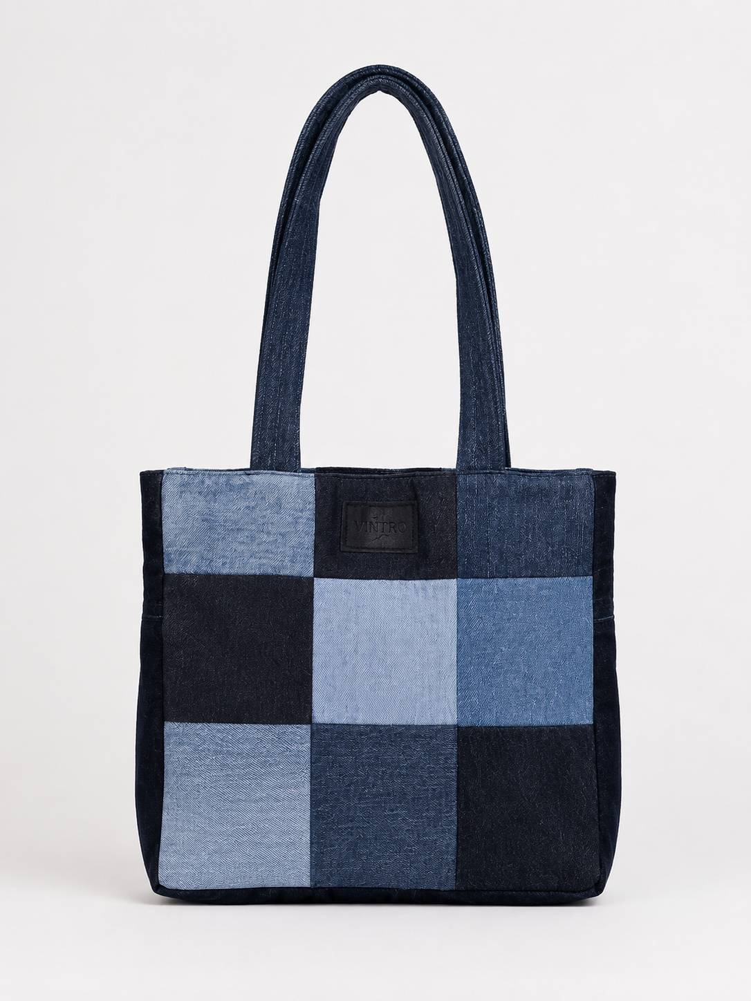 VINTRO Patchwork Denim Tote