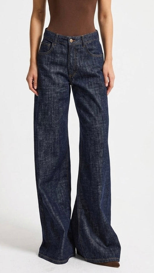 Indigo Theory Palazzo Jeans — Size 38 only