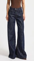 Indigo Theory Palazzo Jeans — Size 38 only