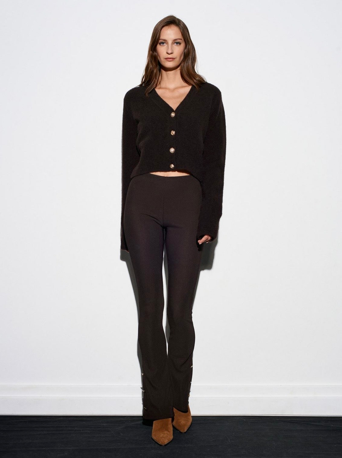 Sculpt Flare Pants – Espresso/Noir