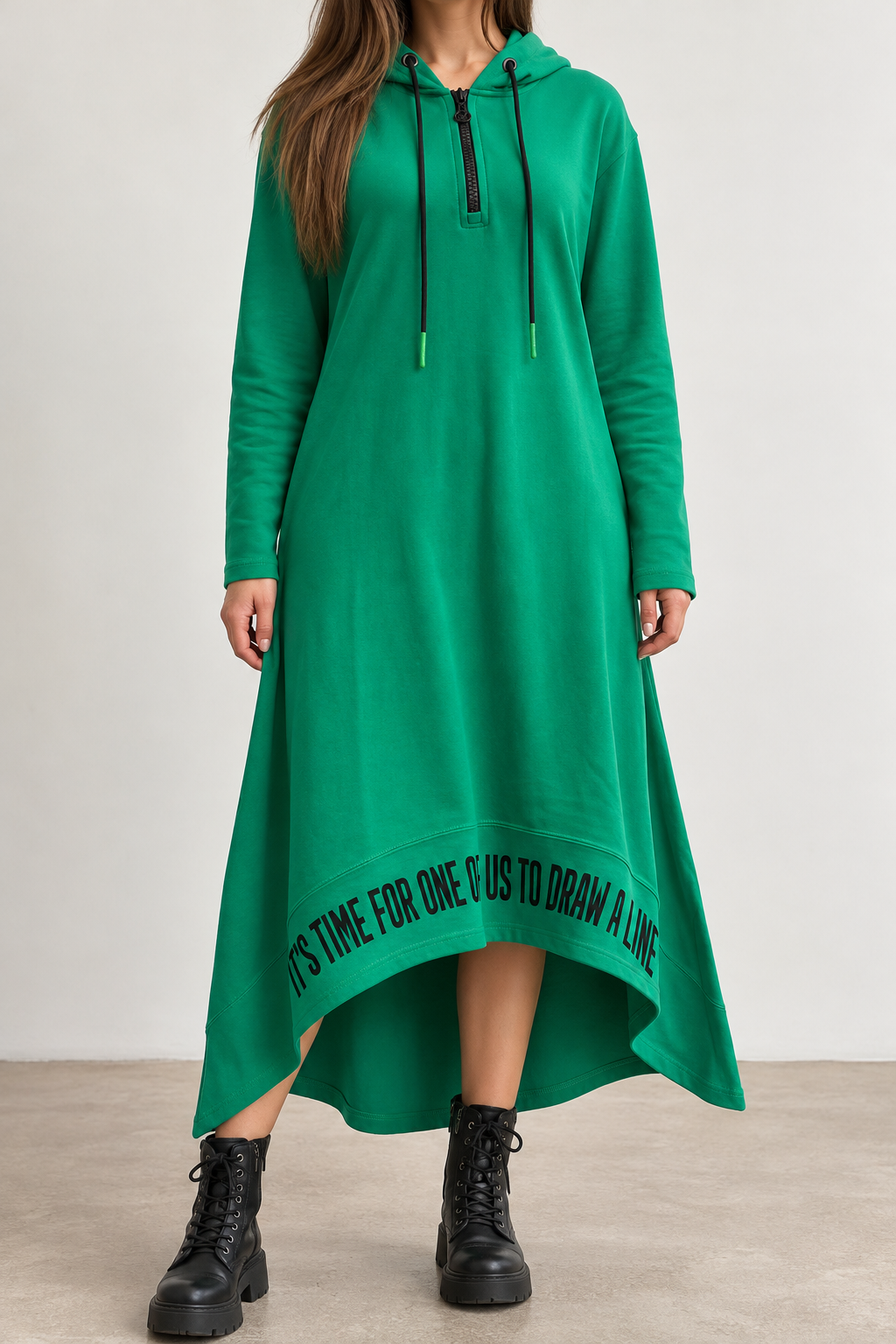 Draw The Line Hoodie Dress