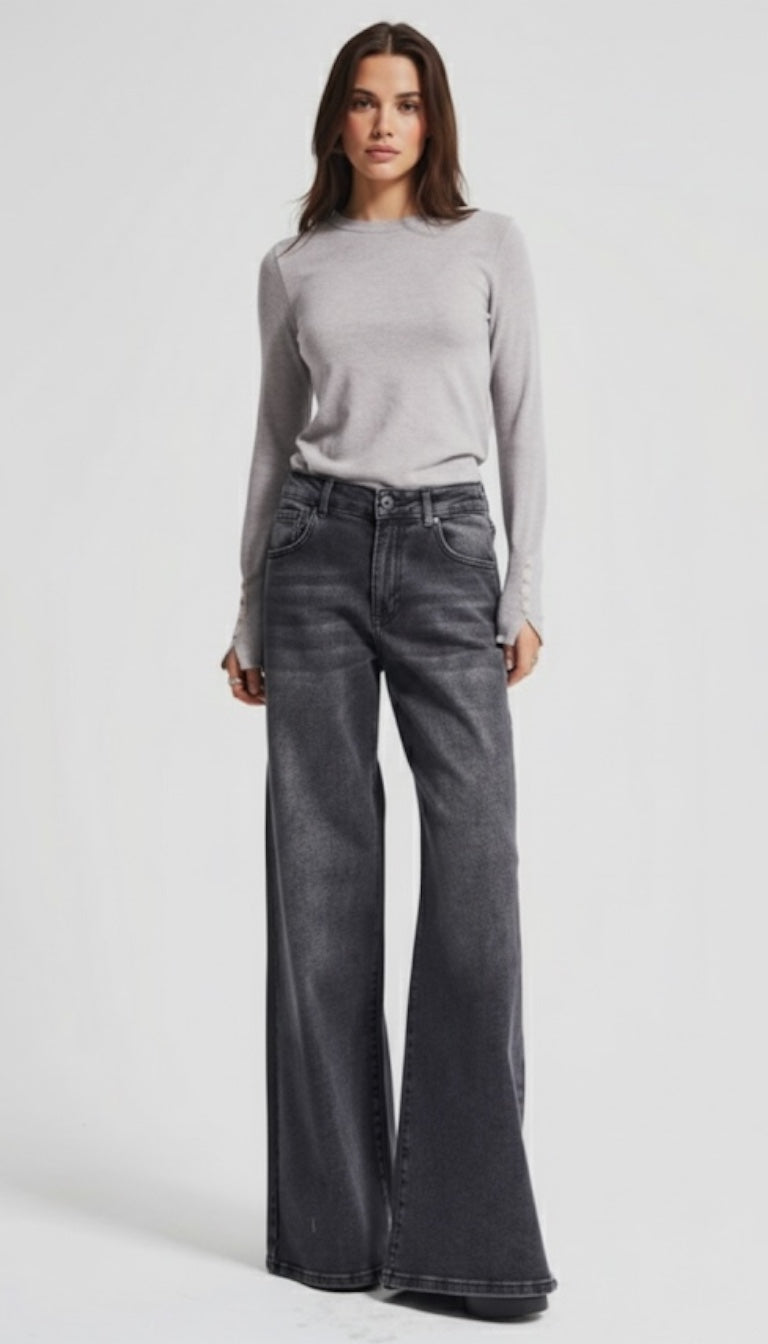 Charcoal Palazzo Jeans
