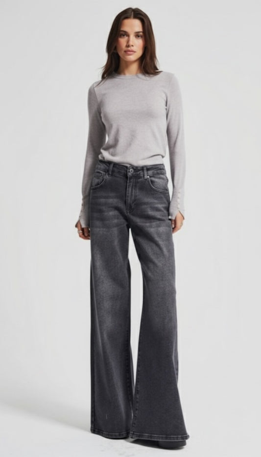 Charcoal Palazzo Jeans