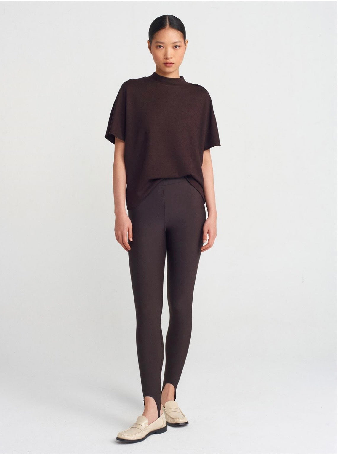 Sculpt Stirrup Leggings – Espresso/Noir
