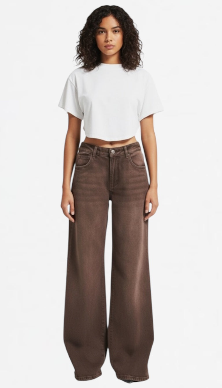 Mocha Palazzo Jeans