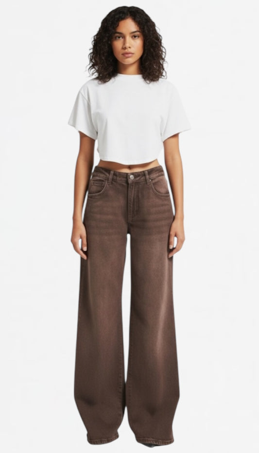 Mocha Palazzo Jeans
