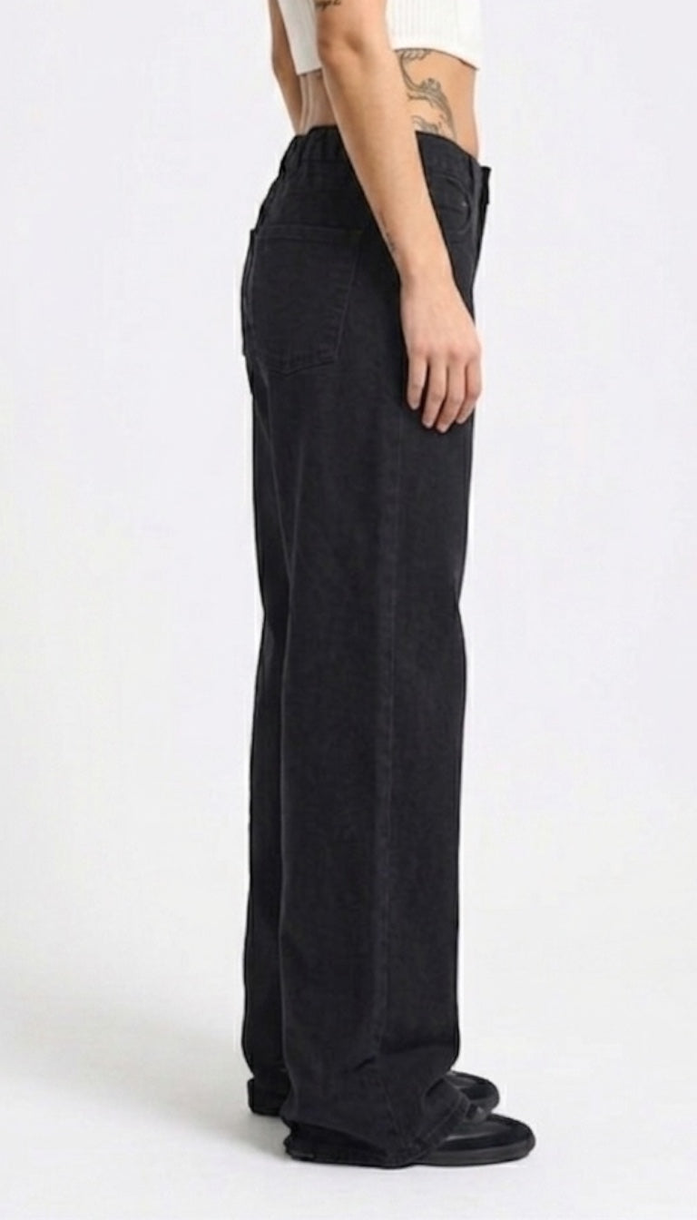 Flex Waist Straight Jeans – Jet Black