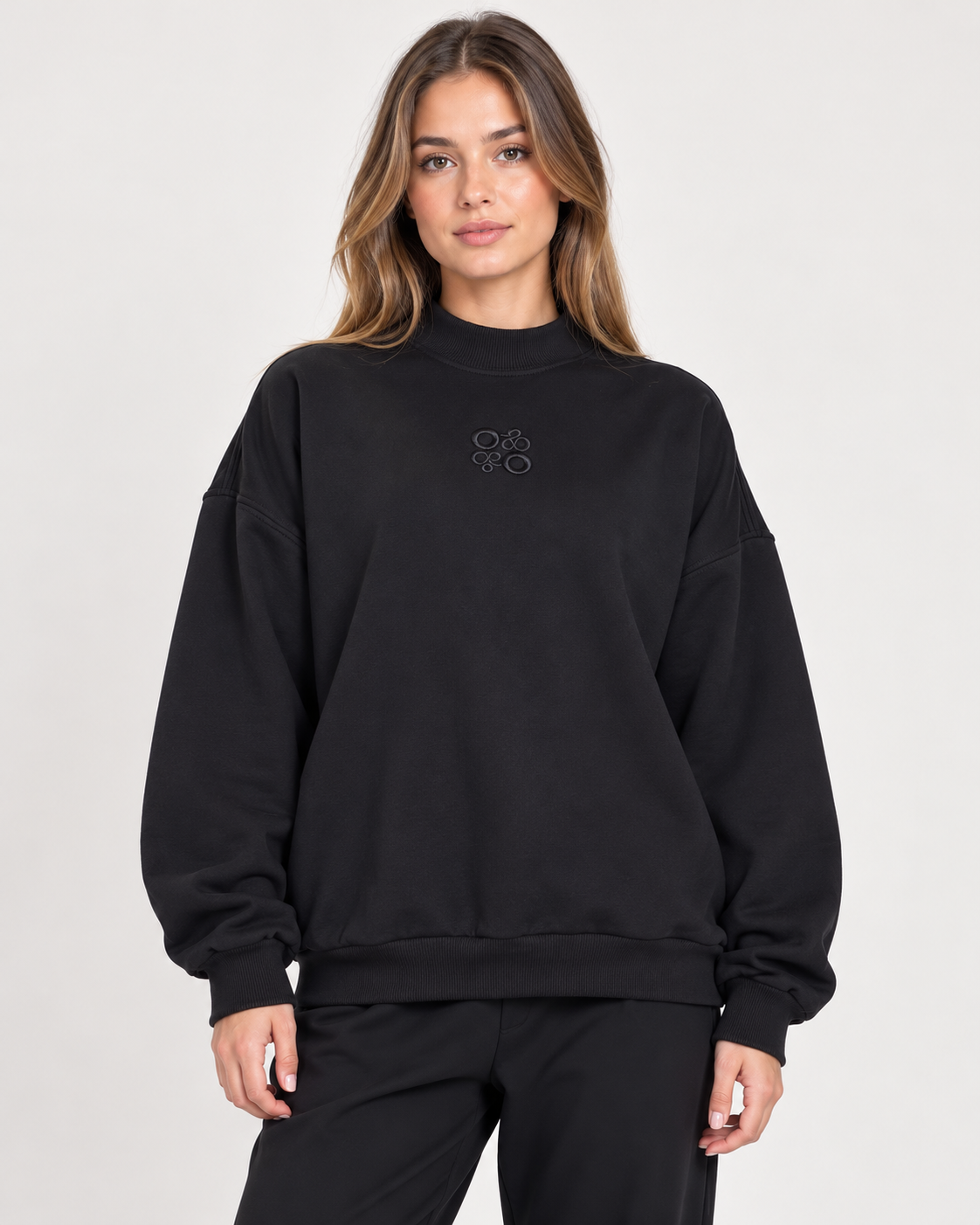 Monochrome Embroidered Sweatshirt