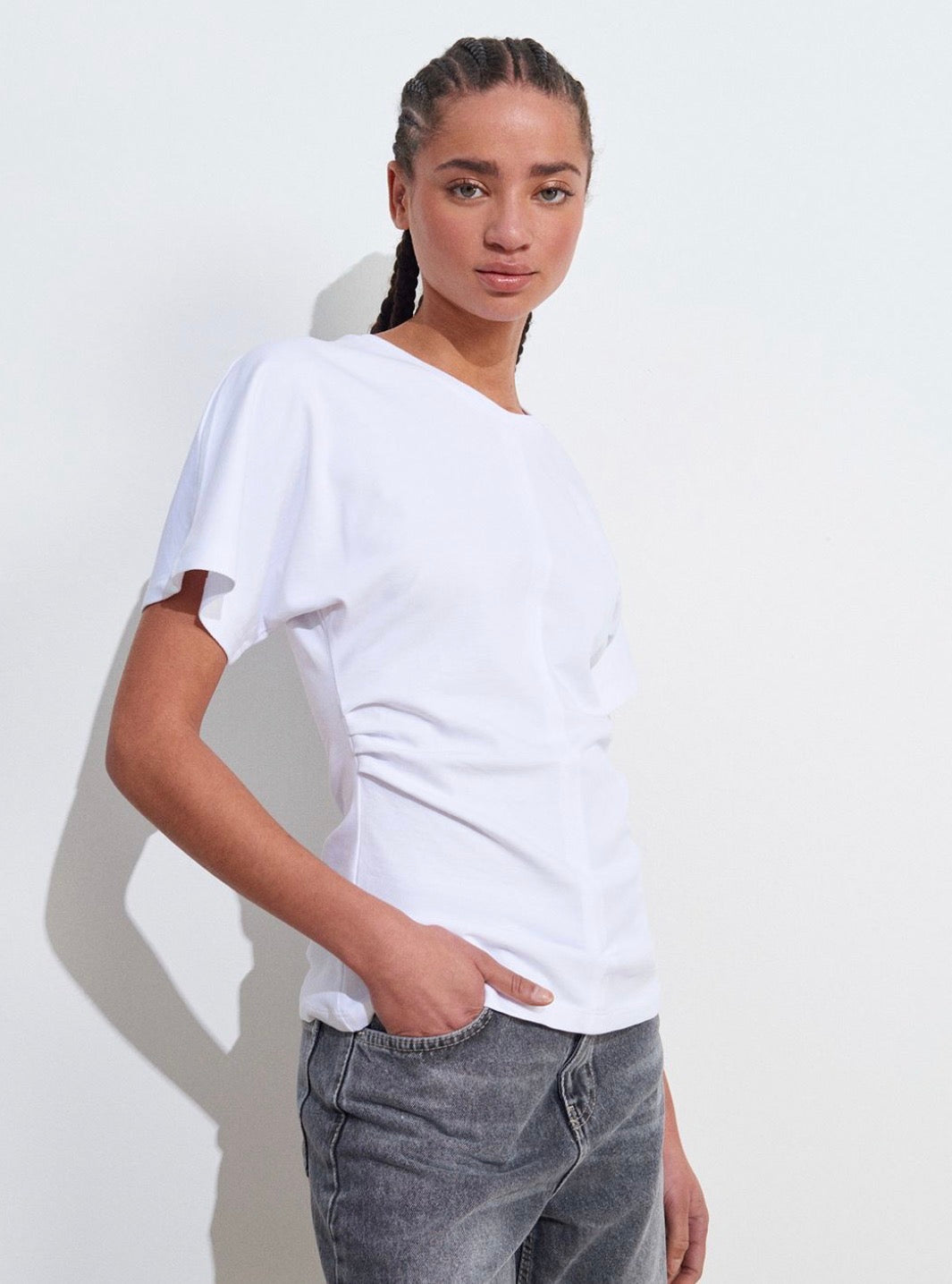 Contour Drape Tee – Deep Ocean
