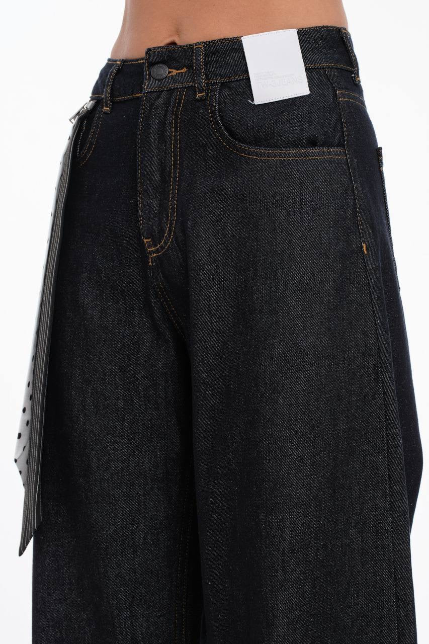 TW3 NightBlue Balloon Jeans with Scarf Detail