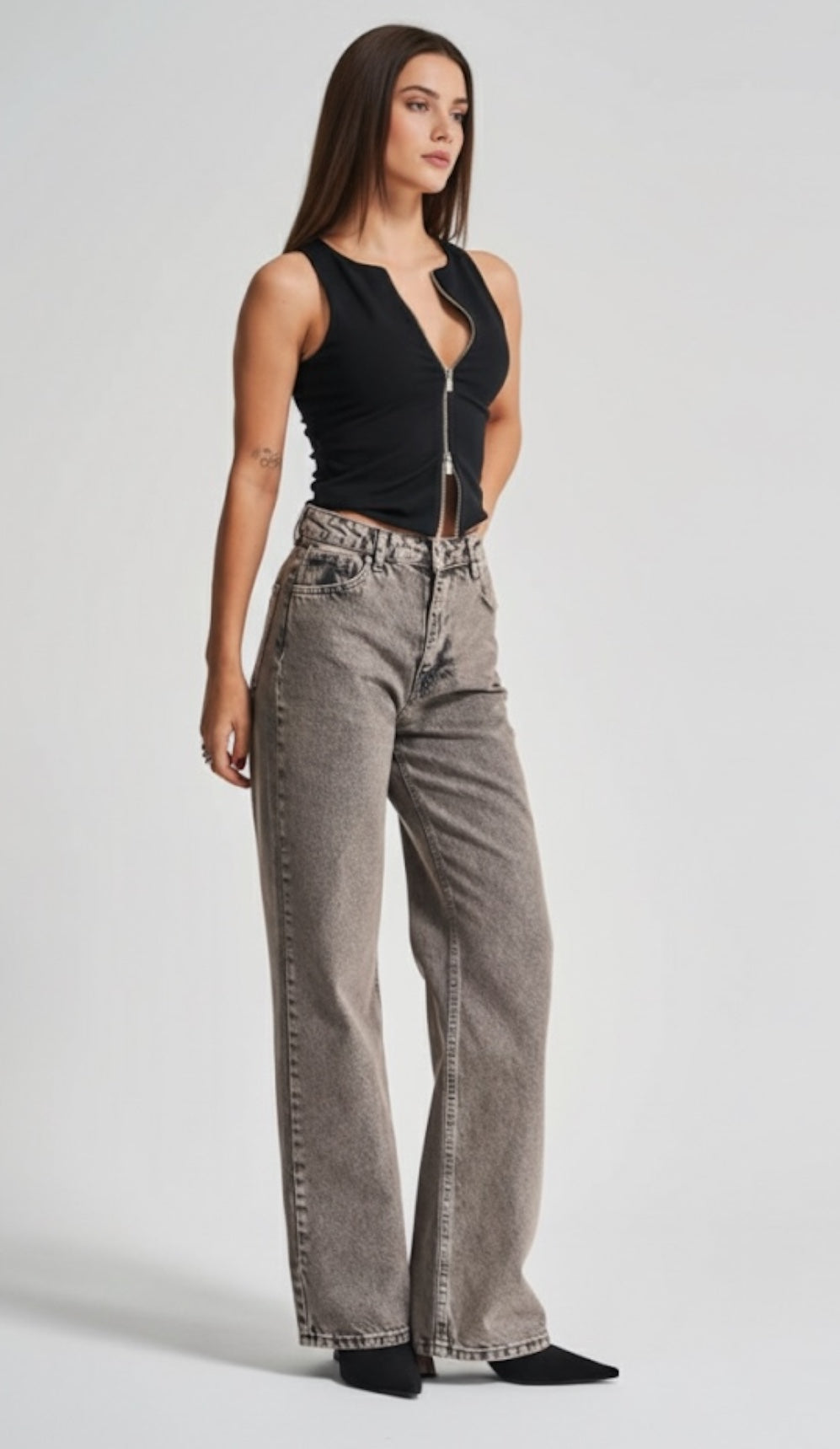 The Greige Straight Jeans