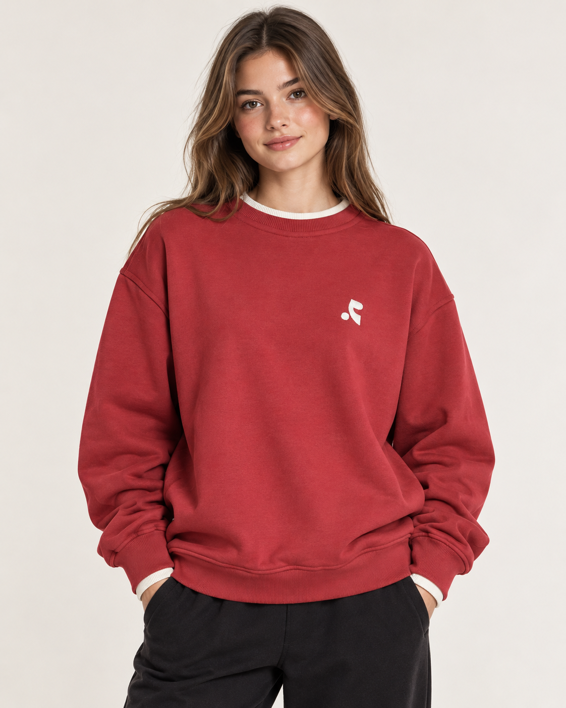 Layered Collar Sweatshirt