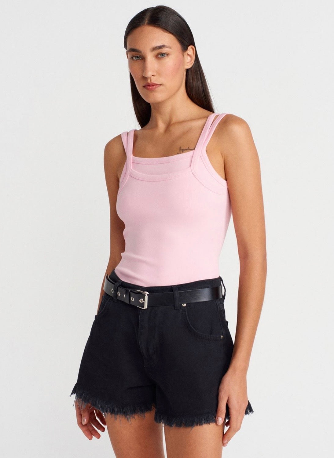 Contour Strap Ribbed Top – Sculpt Fit Essential