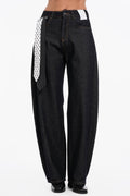 TW3 NightBlue Balloon Jeans with Scarf Detail