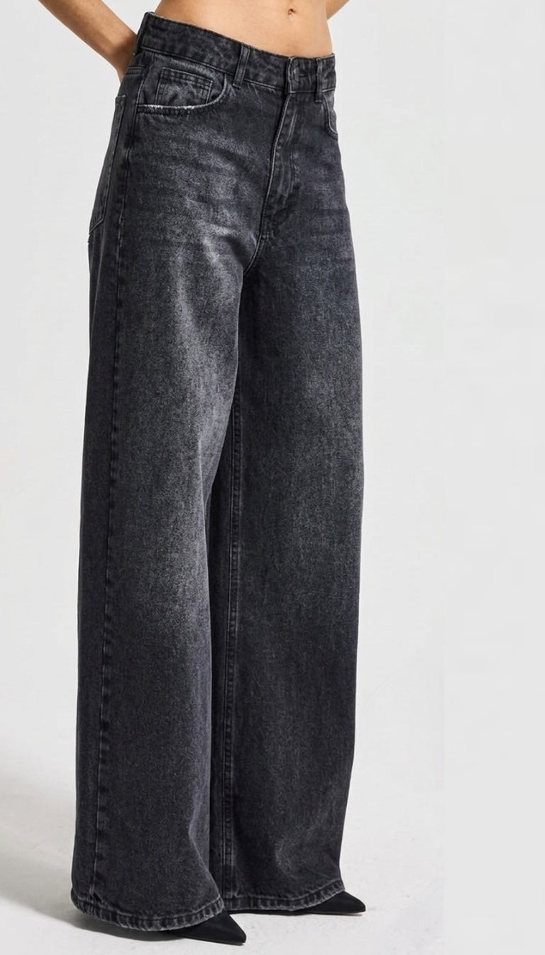 Urban Flow Baggy Jeans - Washed Grey & Blue
