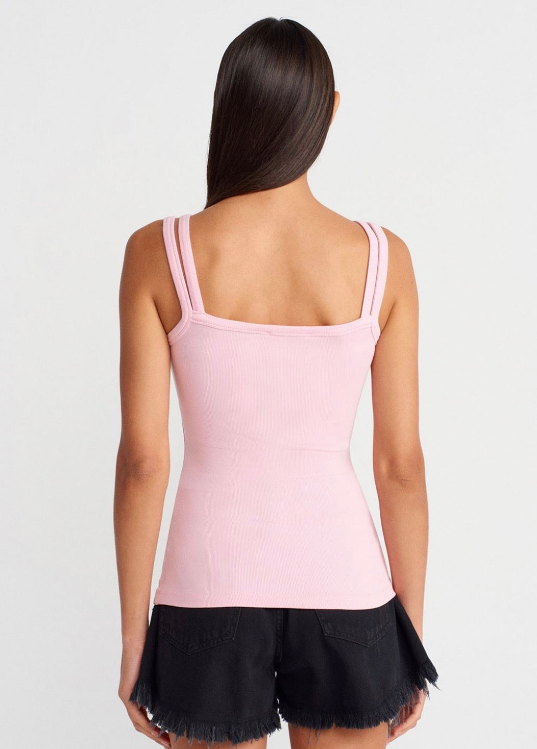 Contour Strap Ribbed Top – Sculpt Fit Essential