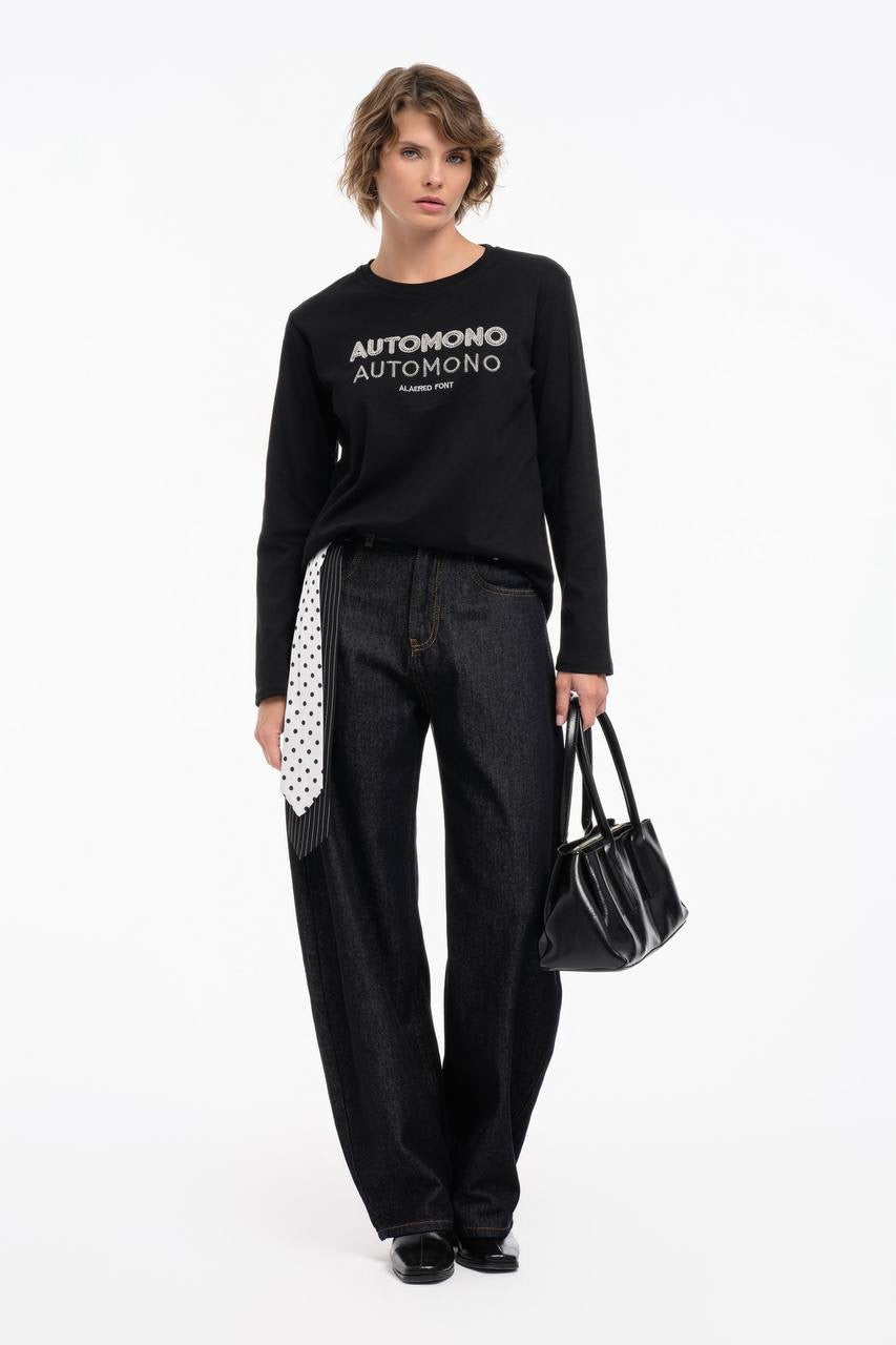 TW3 NightBlue Balloon Jeans with Scarf Detail