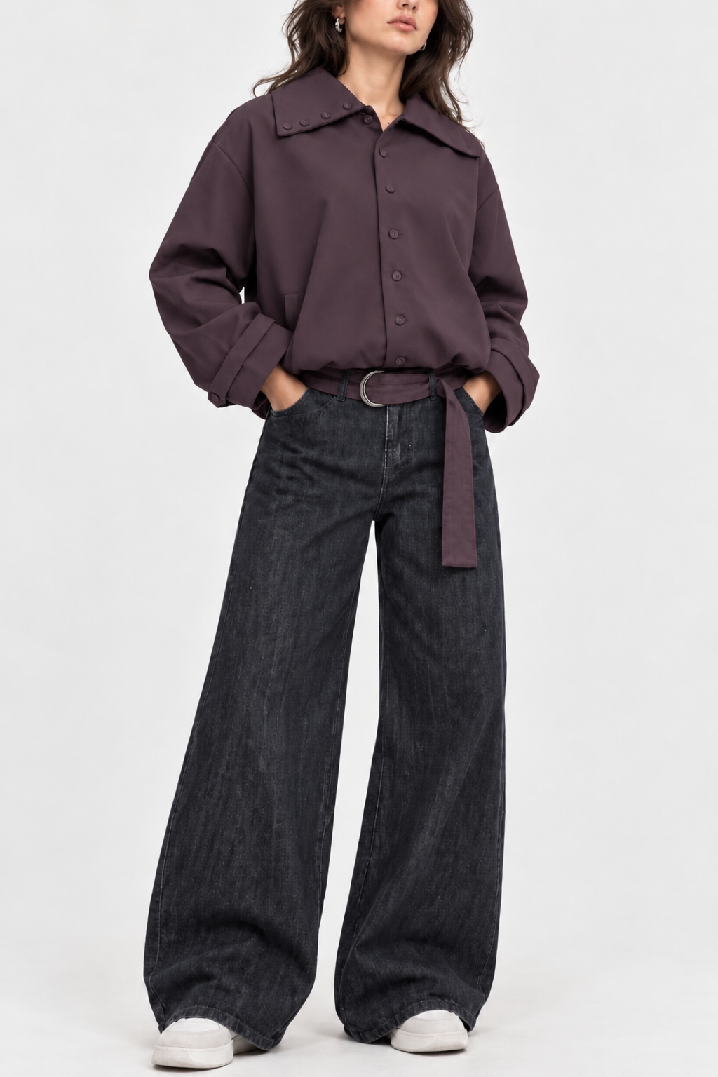 DUSTY PLUM COLLAR JACKET