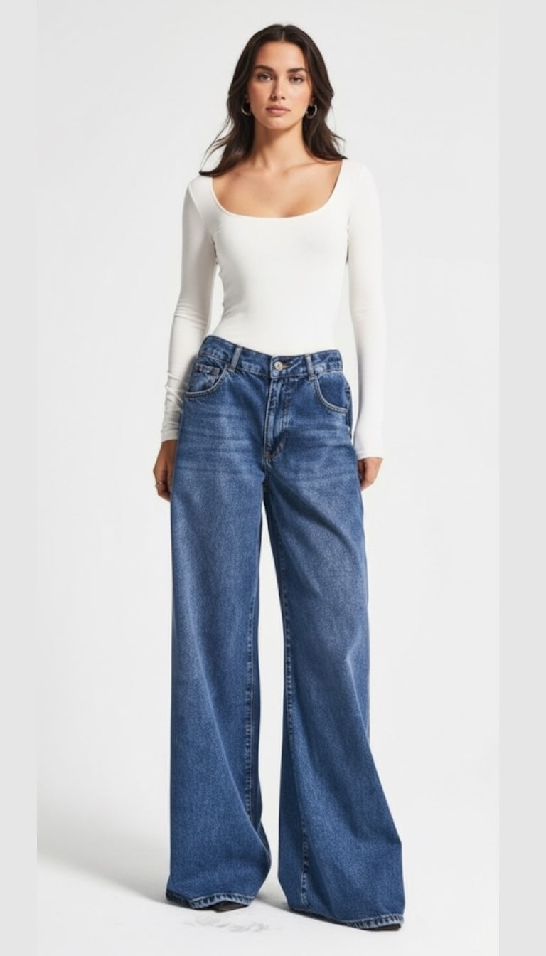 The Classic Palazzo Denim — Sizes 40, 48