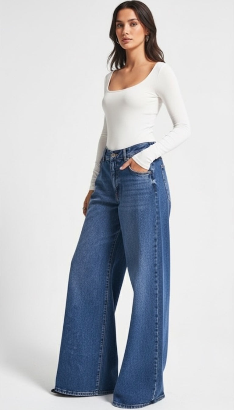 The Classic Palazzo Denim — Sizes 40, 48