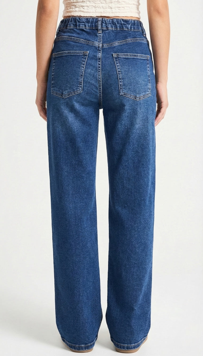 Mid-Blue Loose Fit Jeans — Sizes 38, 48