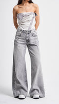 Signature Summer Palazzo Jeans — Grey 34/42, Sky 34