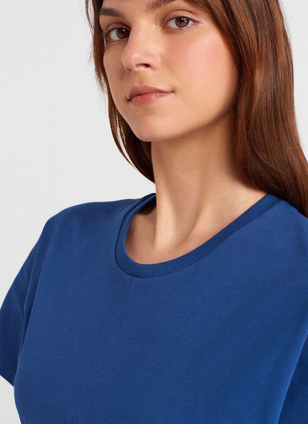 Contour Drape Tee – Deep Ocean