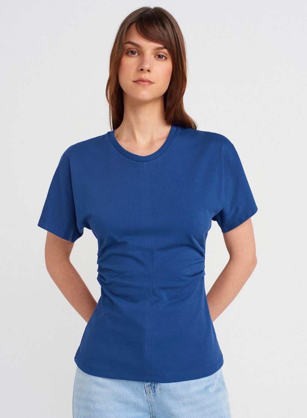 Contour Drape Tee – Deep Ocean