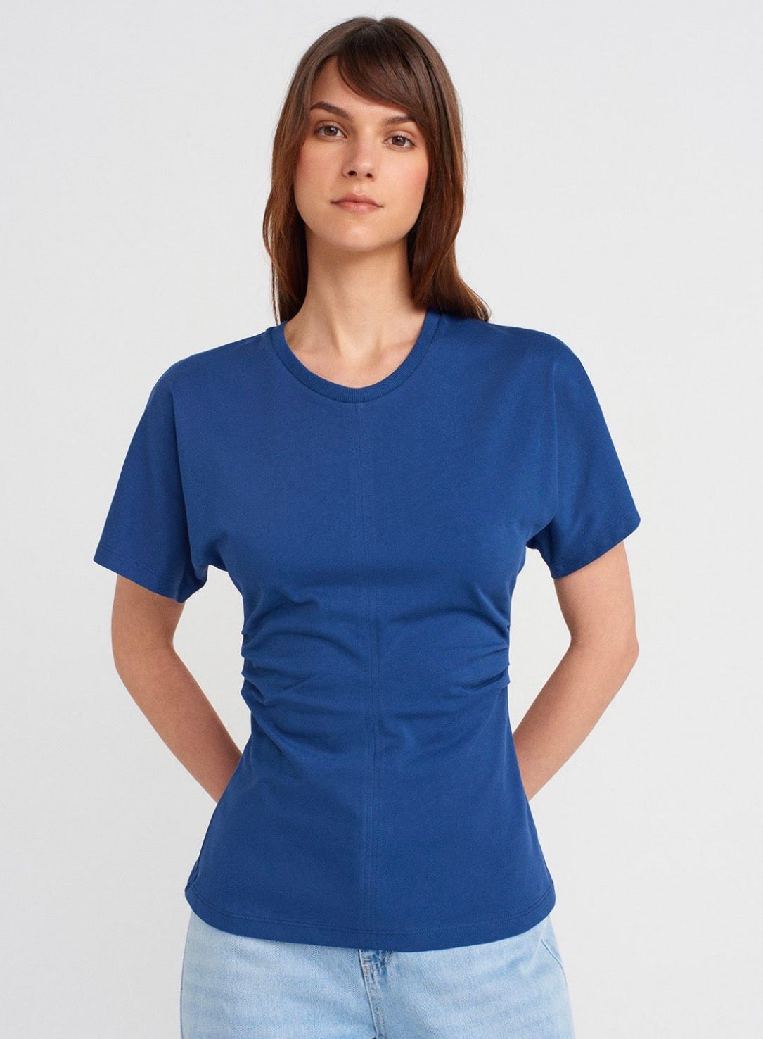 Contour Drape Tee – Deep Ocean