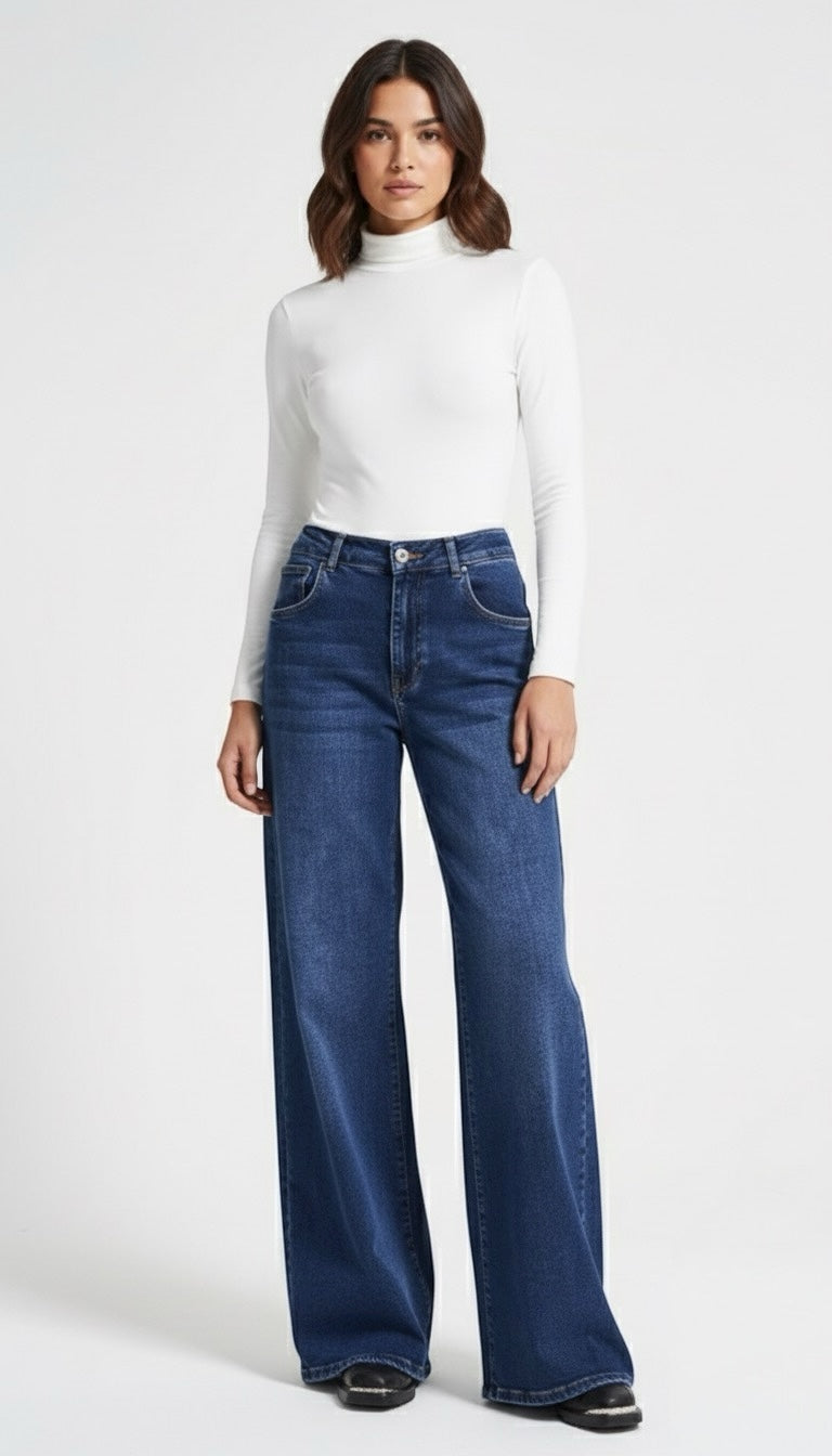 Palazzo Jeans - Classic Indigo