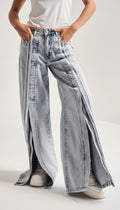 Double Stripe Zip Denim — Size 34 only