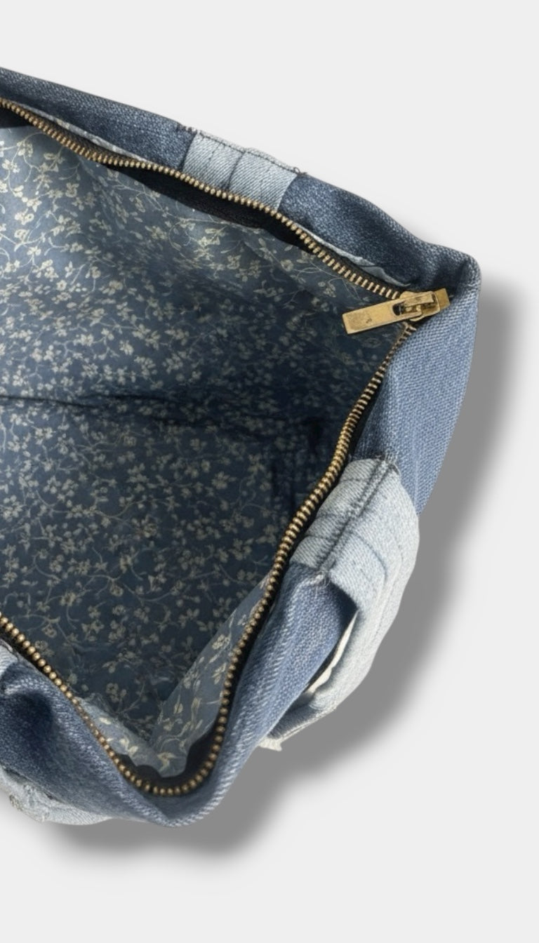 VINTRO Denim Tote Bag – Vintage Blue