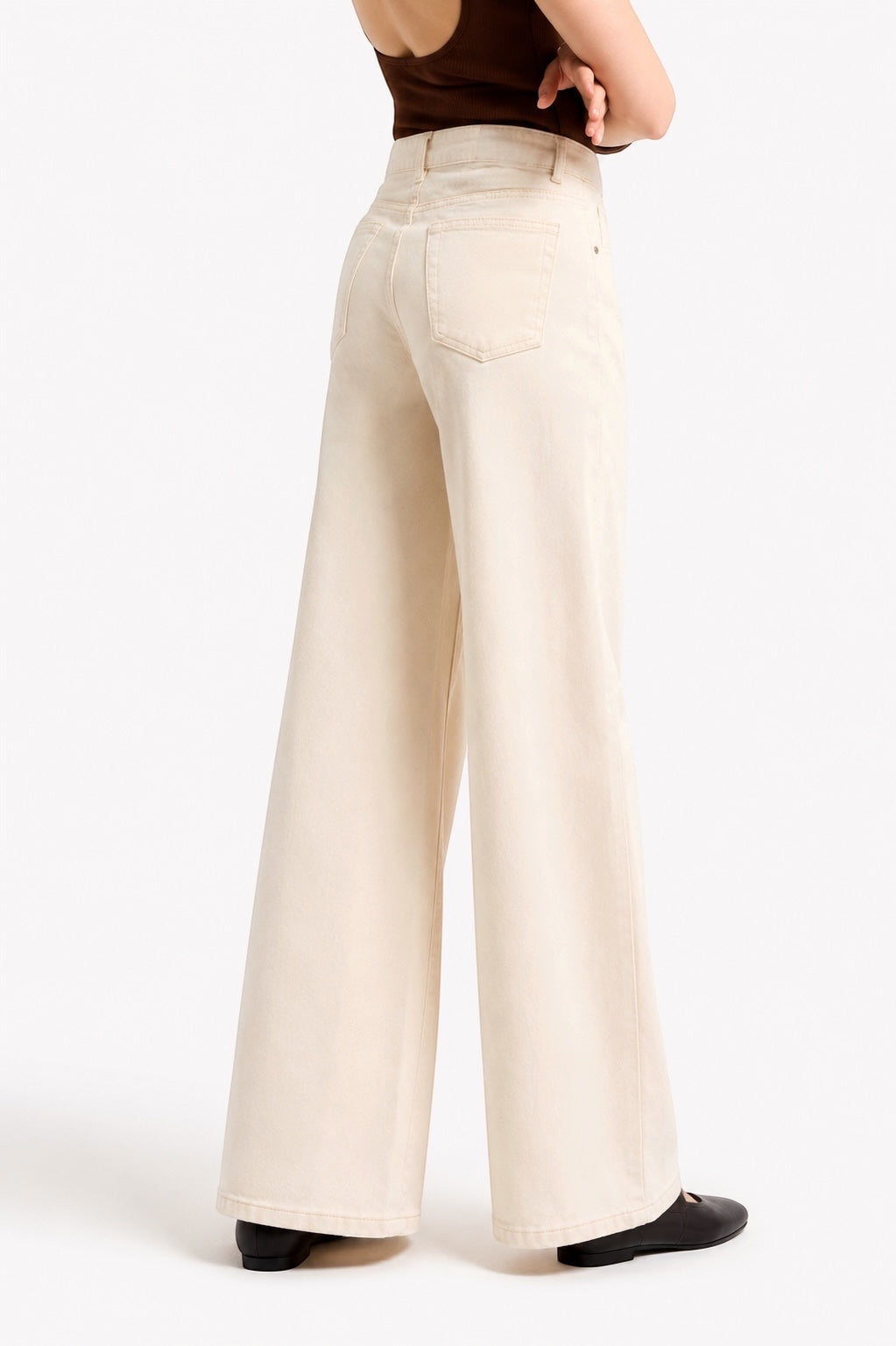 Cream Palazzo Jeans