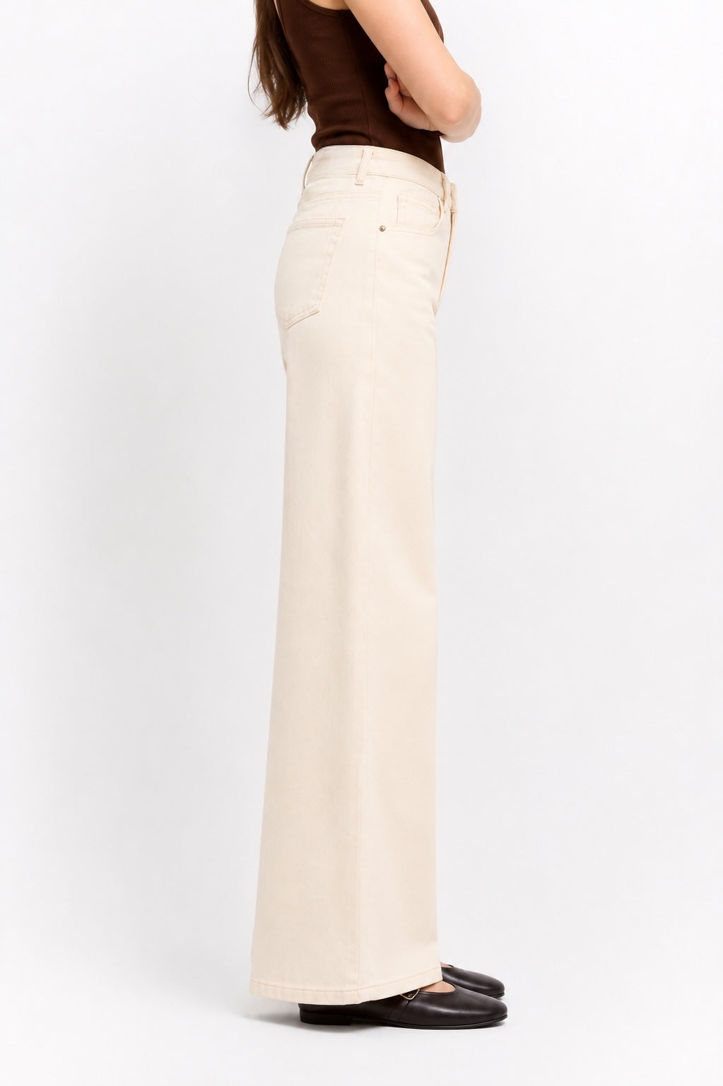 Cream Palazzo Jeans